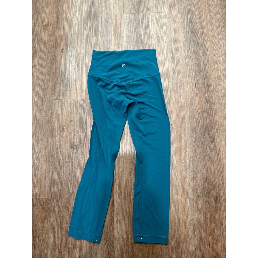 Lululemon Align High-Rise Crop 21 Teal Blue Nulu Yoga Leggings W6ASBS Size 2